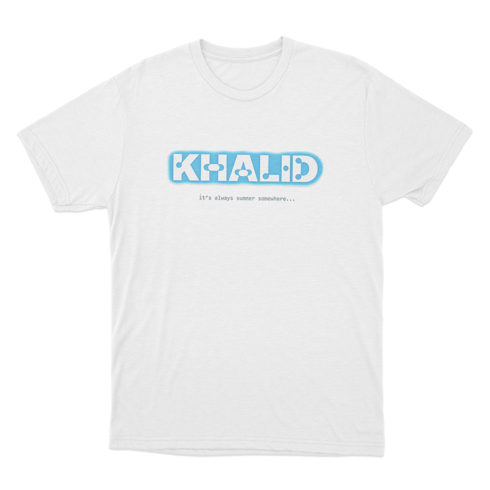 Khalid It's Always Summer Unisex T Shirt White Khalid Its Always Summer Unisex T Shirt White
