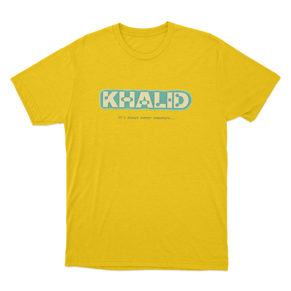 Khalid It's Always Summer Unisex T Shirt Yellow Khalid Its Always Summer Unisex T Shirt Yellow
