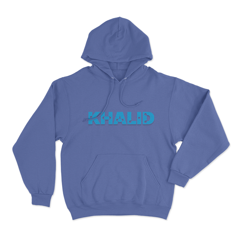 Khalid Logo Unisex Hoodie Blue Khalid Logo Unisex Hoodie Blue