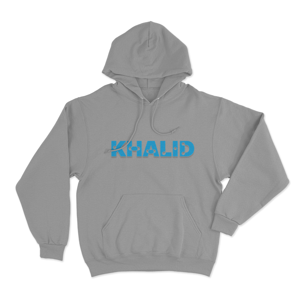 Khalid Logo Unisex Hoodie Grey Khalid Logo Unisex Hoodie Grey