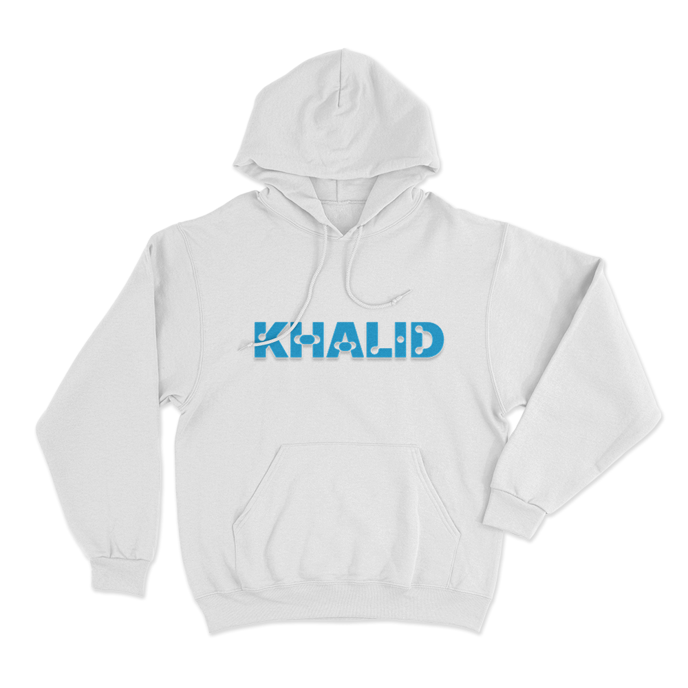 Khalid Logo Unisex Hoodie White Khalid Logo Unisex Hoodie White