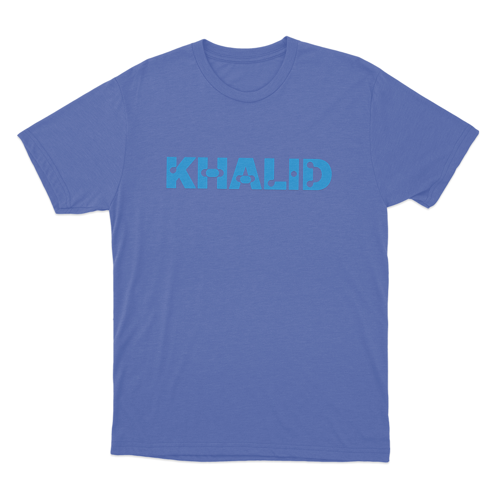 Khalid Logo Unisex T Shirt Blue Khalid Logo Unisex T Shirt Blue