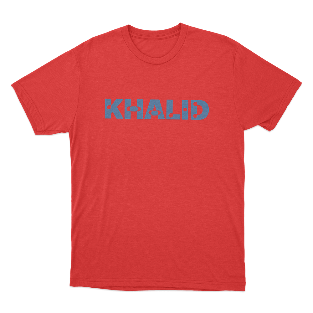 Khalid Logo Unisex T Shirt Red Khalid Logo Unisex T Shirt Red