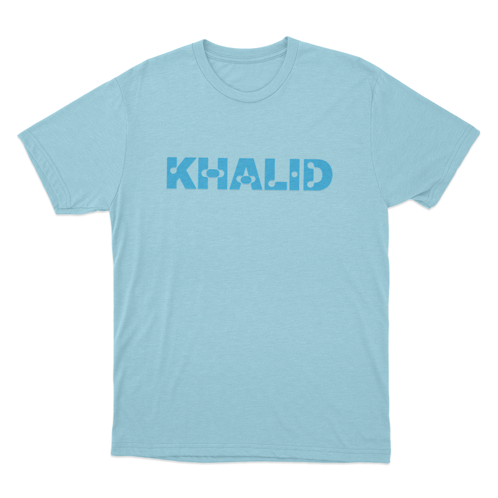 Khalid Logo Unisex T Shirt Sky Blue Khalid Logo Unisex T Shirt Sky Blue