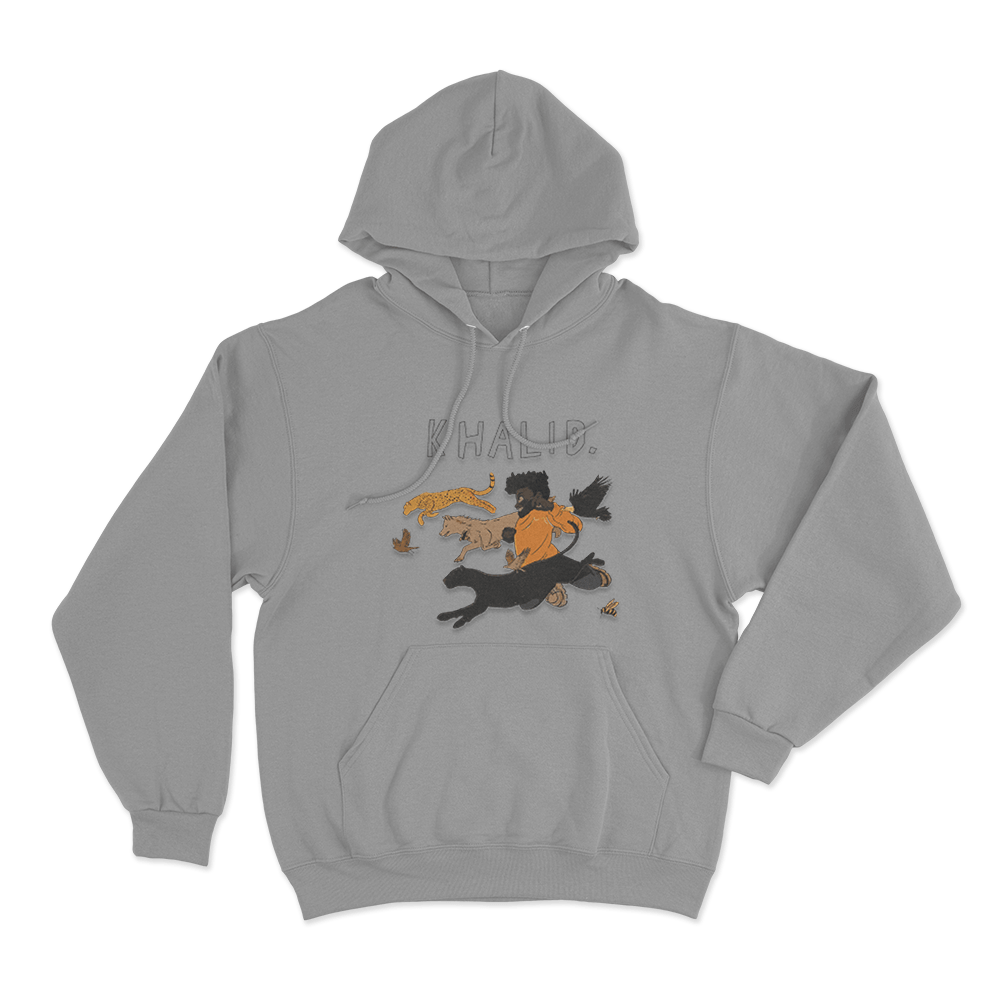 Khalid Running Free Spirit Tour Unisex Hoodie Grey Khalid Running Free Spirit Tour Unisex Hoodie Grey