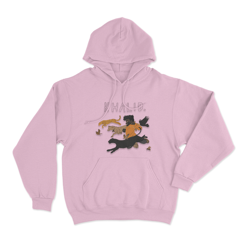 Khalid Running Free Spirit Tour Unisex Hoodie Pink Khalid Running Free Spirit Tour Unisex Hoodie Pink